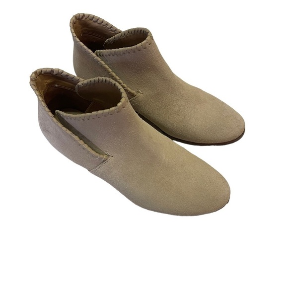 Jack Rogers suede sand color booties womens size 6.5 - Picture 1 of 8